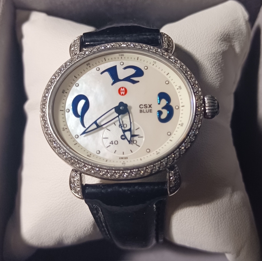 Michele CSX Blue Diamond Watch